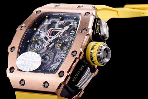 richard mille bracelet jaune